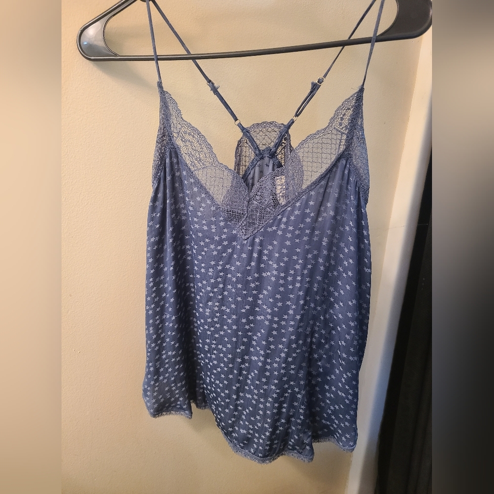 Blue Silk tank top